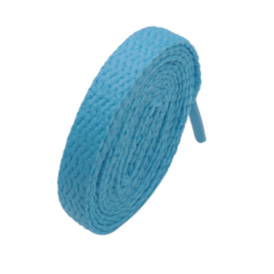Cordones planos azul celeste para zapatillas
