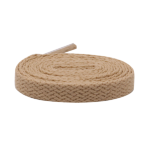 Cordones planos beige para zapatillas
