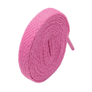 Cordones planos rosa chicle para zapatillas