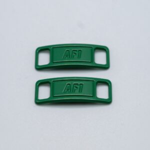 Hebillas verde botella para cordones de zapatillas