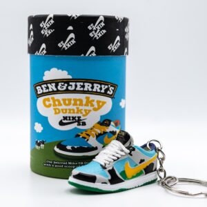 Mini llavero Nike SB Dunk Ben & Jerry's Chunky Dunky con caja