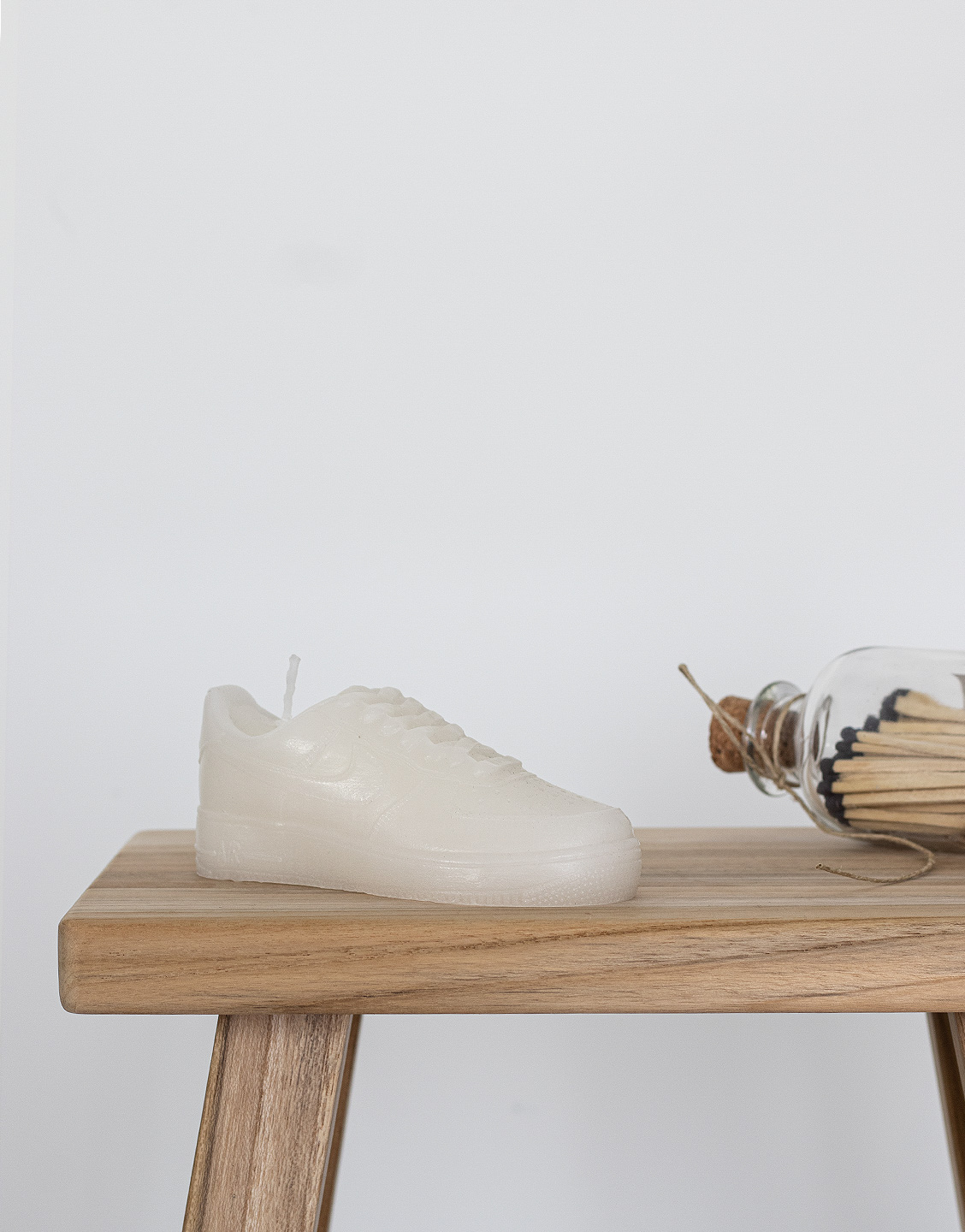 vela zapatilla air force 1 mini blanca