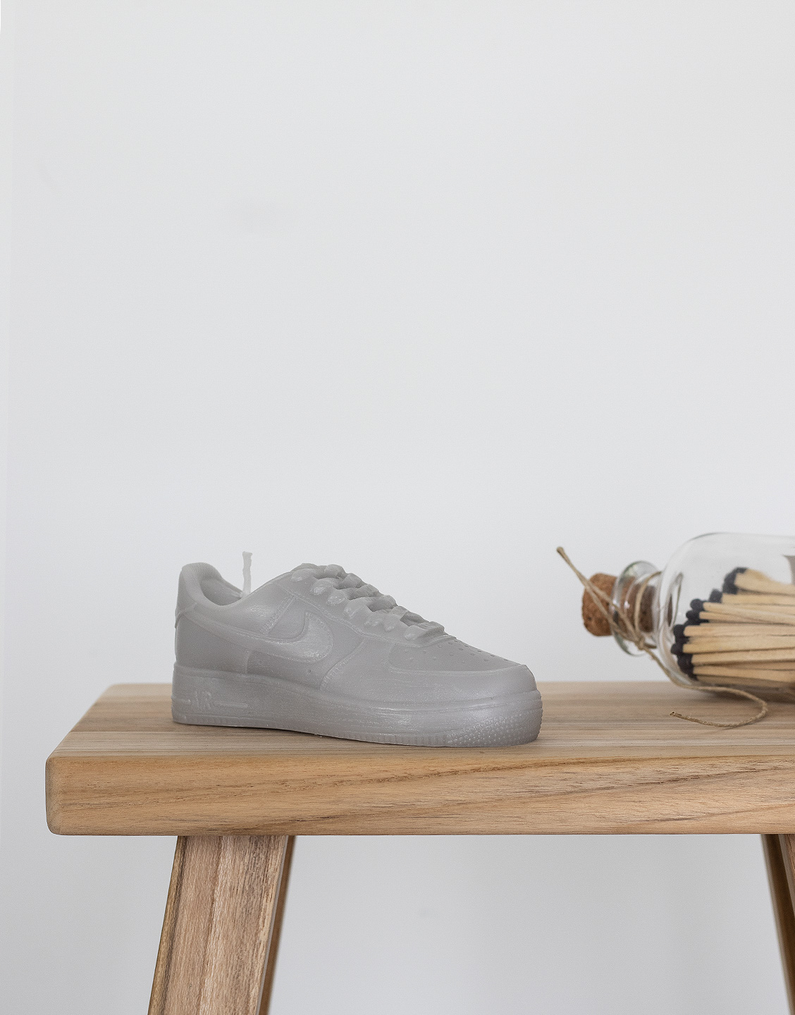 vela zapatilla air force 1 mini gris