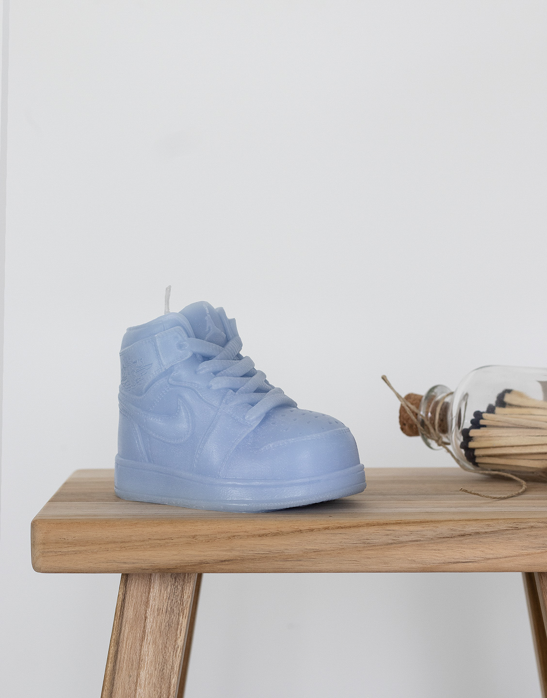 vela zapatilla air jordan 1 baby azul pastel