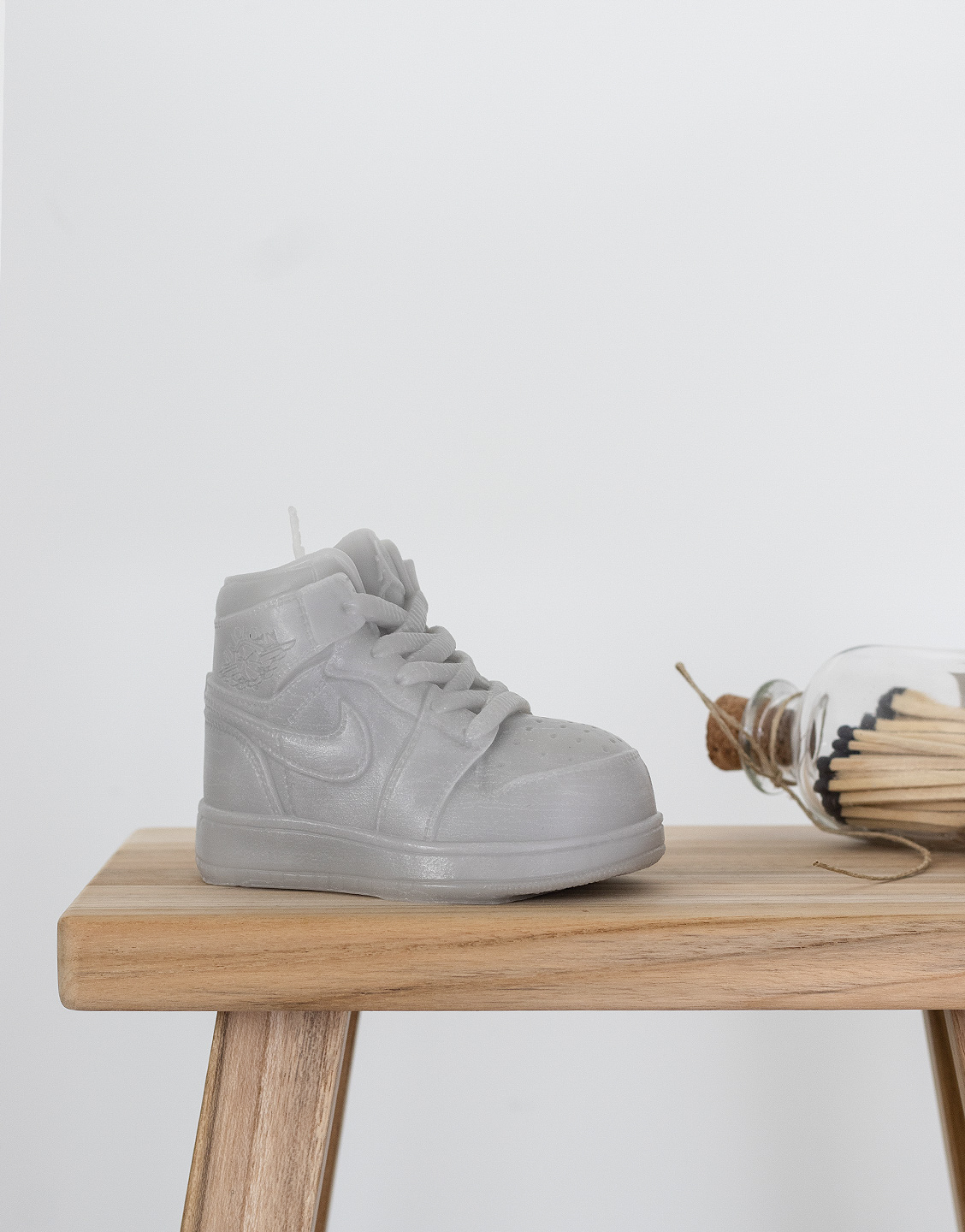 vela zapatilla air jordan 1 baby gris