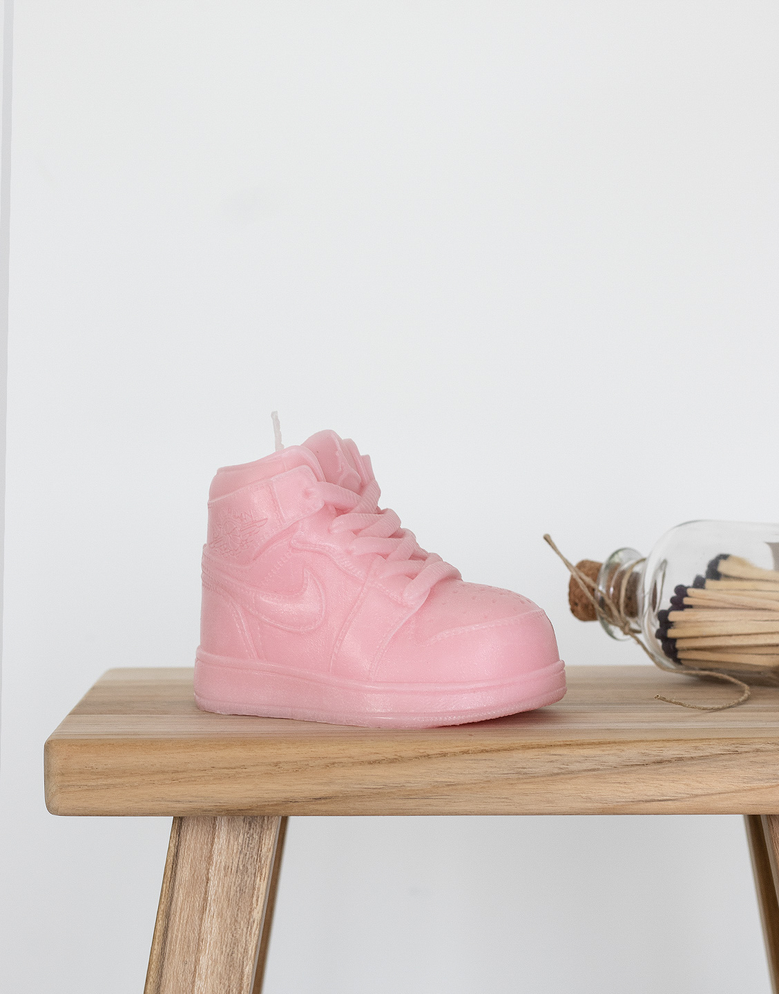 vela zapatilla air jordan 1 baby rosa pastel