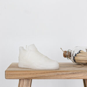 vela zapatilla air jordan retro 4 mini blanca