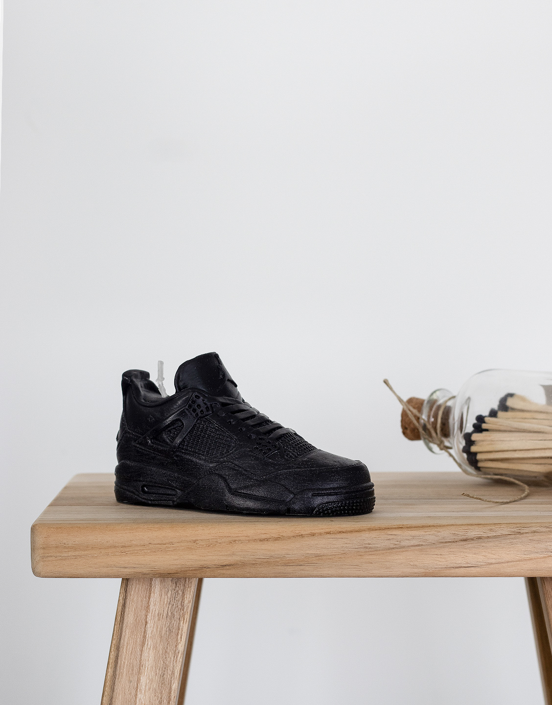 vela zapatilla air jordan retro 4 mini negra